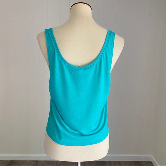 Grow Your Own Way KettleBell Crop Top Aqua Tank - Picture 4 of 8